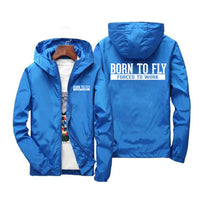 Thumbnail for Born To Fly Forced To Work Designed Windbreaker Jackets