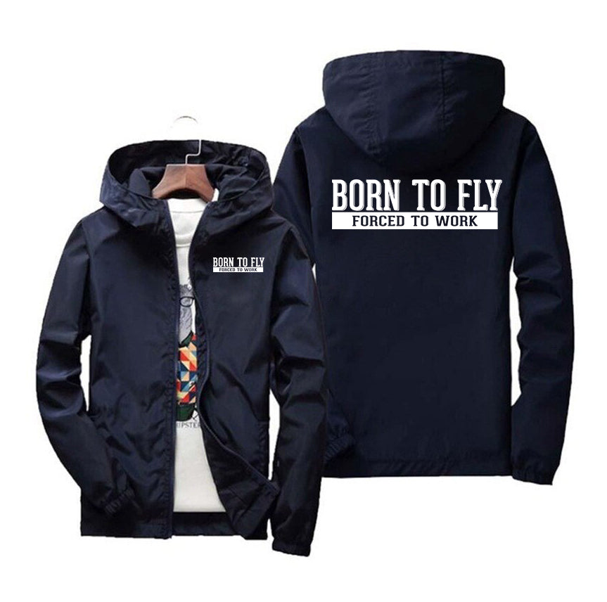 Born To Fly Forced To Work Designed Windbreaker Jackets
