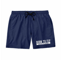 Thumbnail for Born To Fly Forced To Work Designed Swim Trunks & Shorts