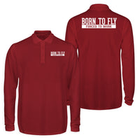 Thumbnail for Born To Fly Forced To Work Designed Long Sleeve Polo T-Shirts (Double-Side)