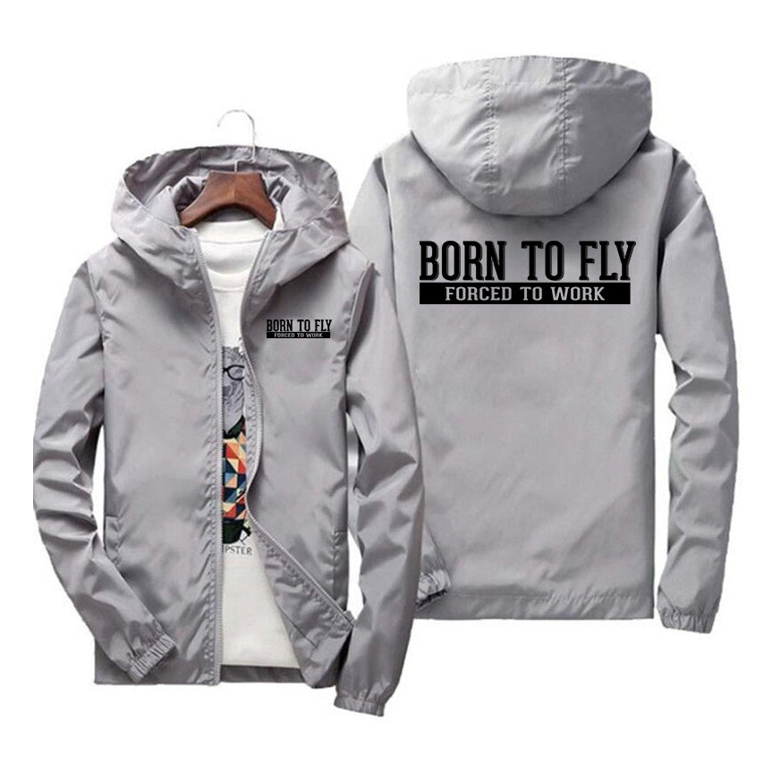 Born To Fly Forced To Work Designed Windbreaker Jackets