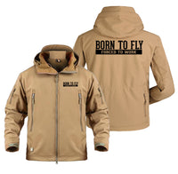 Thumbnail for Born To Fly Forced To Work Designed Military Jackets (Customizable)
