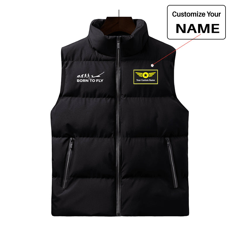 Born To Fly Glider Designed Puffy Vests