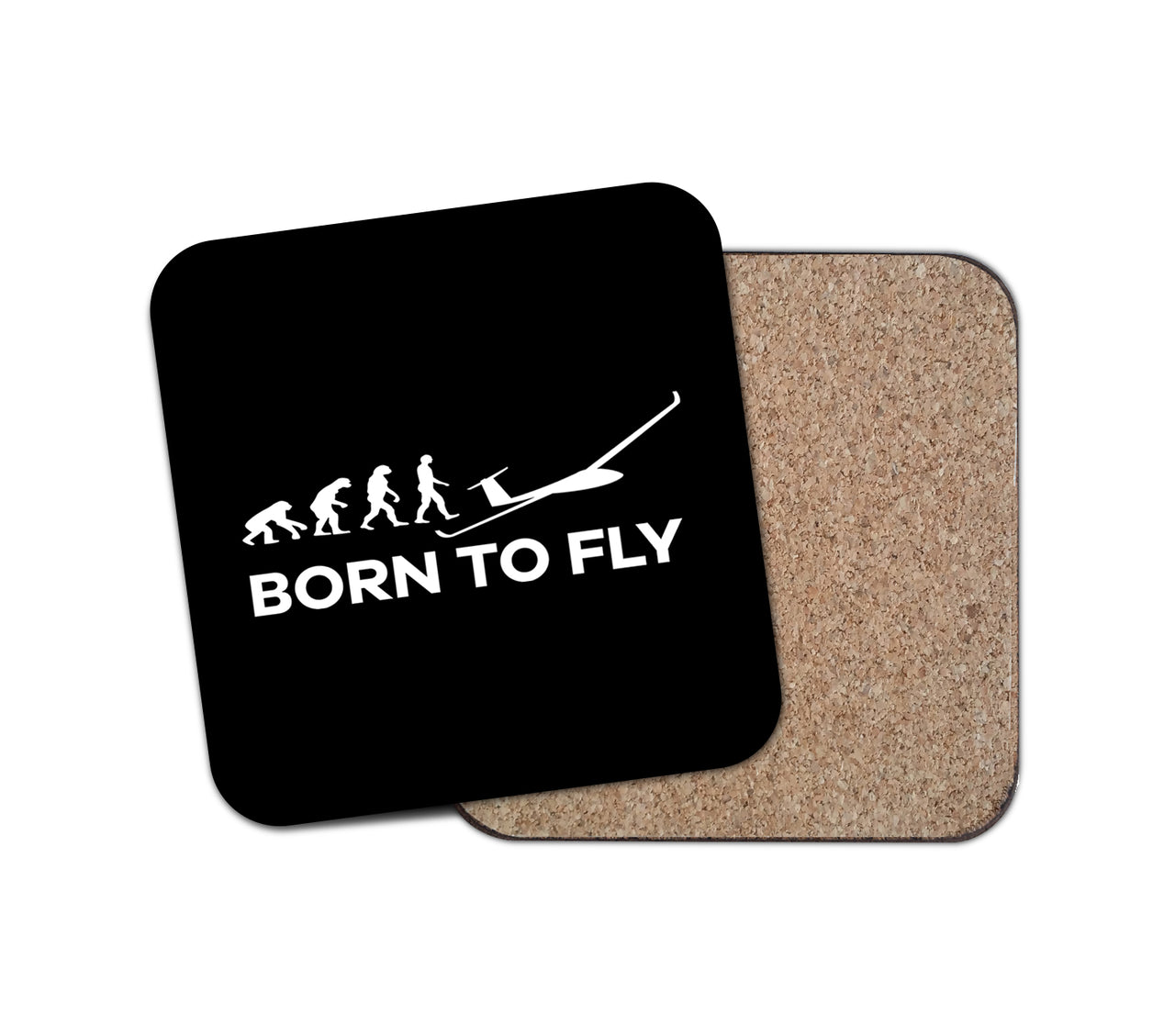 Born To Fly Glider Designed Coasters