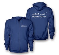 Thumbnail for Born To Fly Glider Designed Zipped Hoodies
