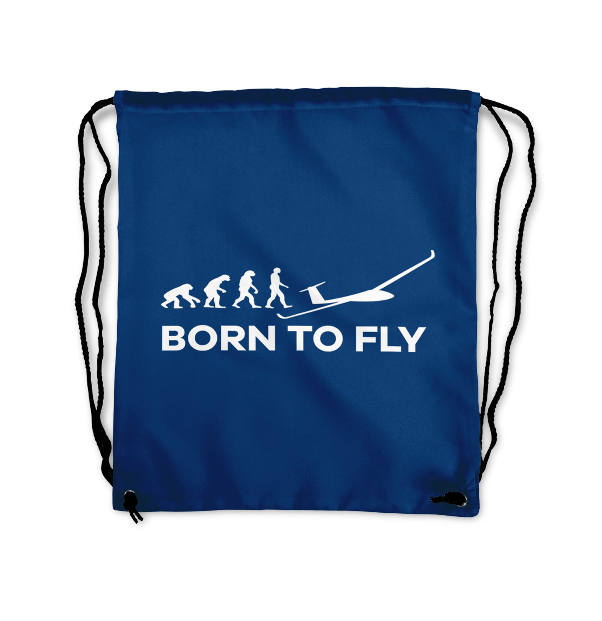 Born To Fly Glider Designed Drawstring Bags