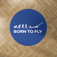 Thumbnail for Born To Fly Glider Designed Carpet & Floor Mats (Round)