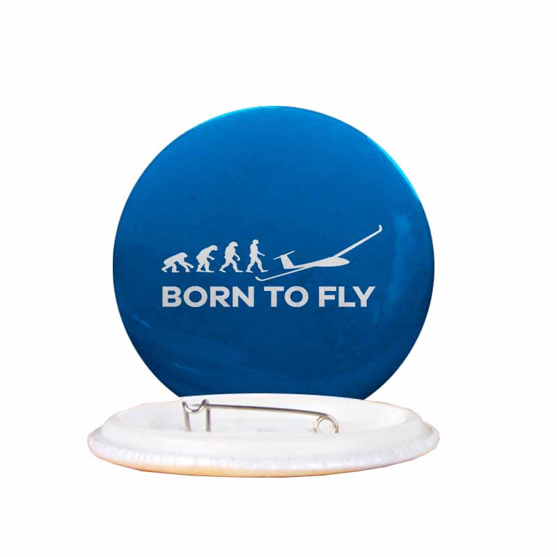 Born To Fly Glider Designed Pins