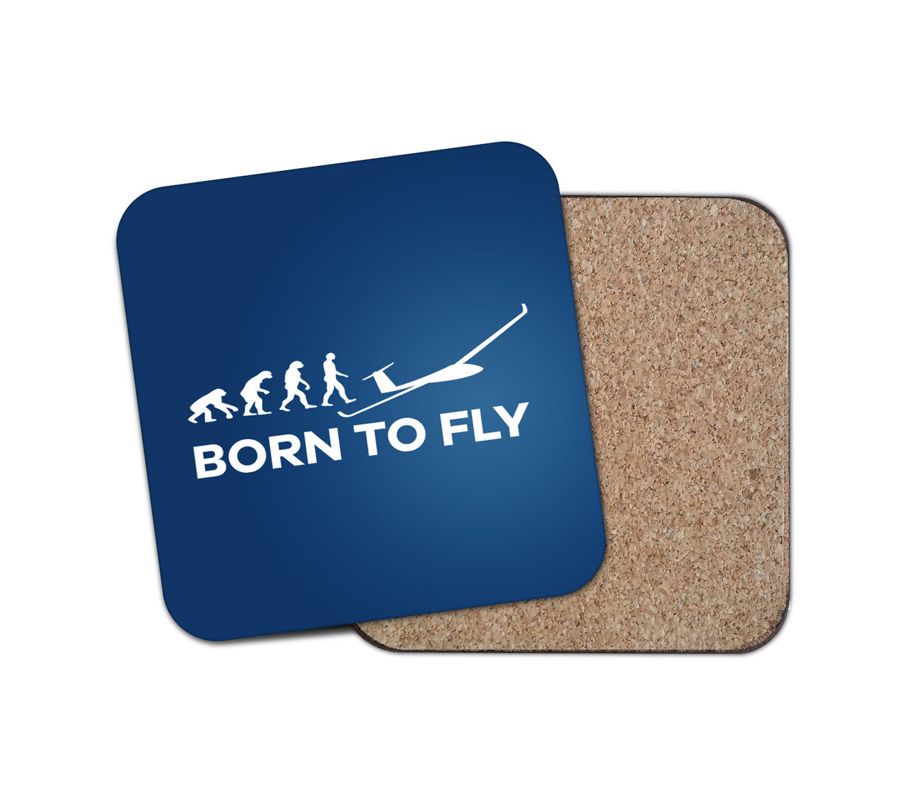 Born To Fly Glider Designed Coasters