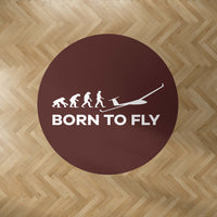 Thumbnail for Born To Fly Glider Designed Carpet & Floor Mats (Round)