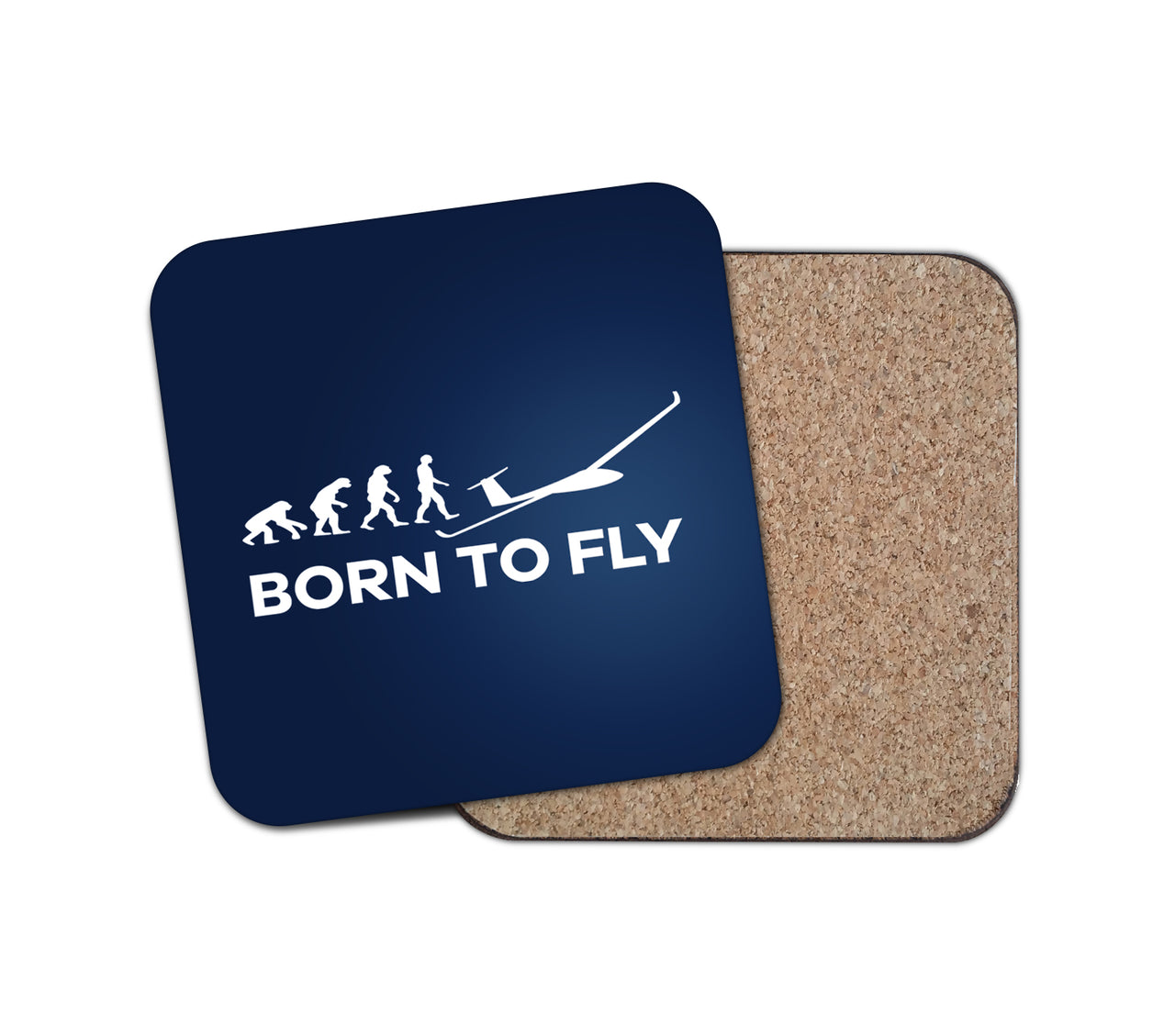 Born To Fly Glider Designed Coasters