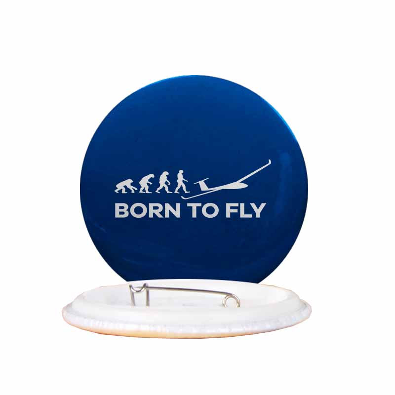 Born To Fly Glider Designed Pins