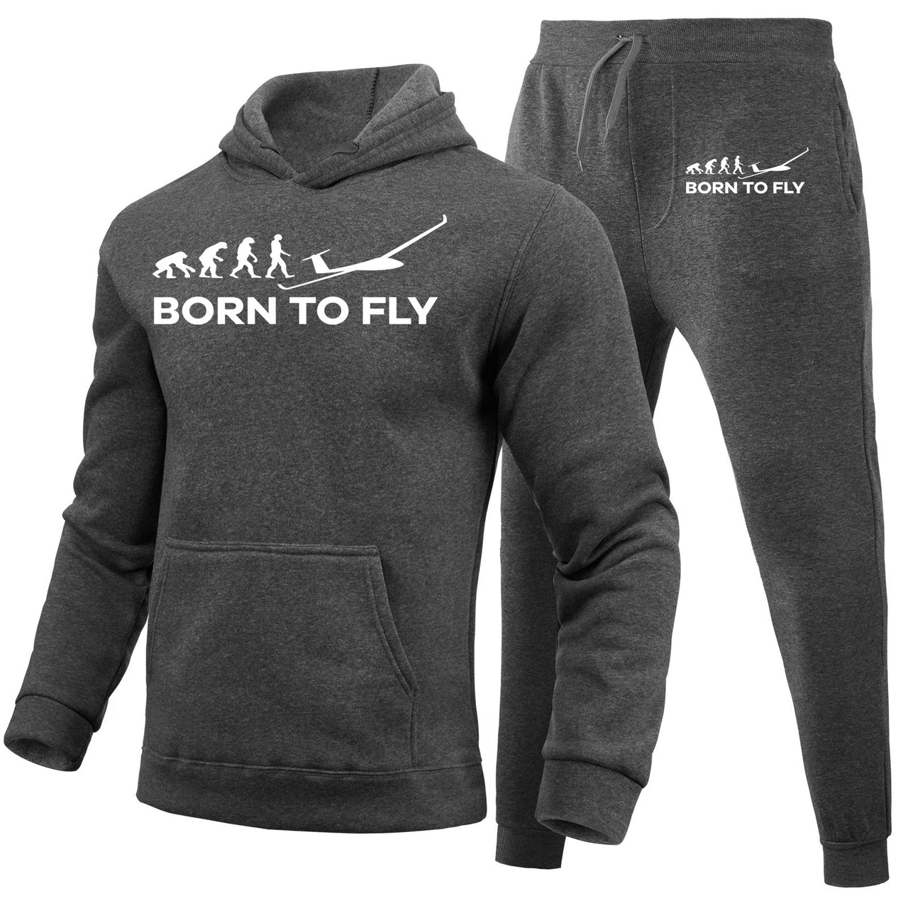 Born To Fly Glider Designed Hoodies & Sweatpants Set