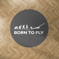 Thumbnail for Born To Fly Glider Designed Carpet & Floor Mats (Round)