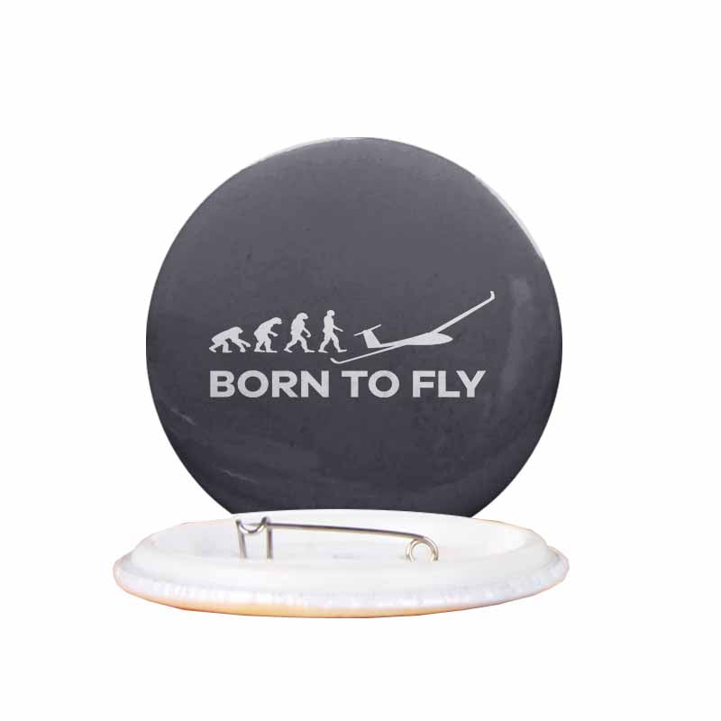 Born To Fly Glider Designed Pins