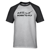 Thumbnail for Born To Fly Glider Designed Raglan T-Shirts