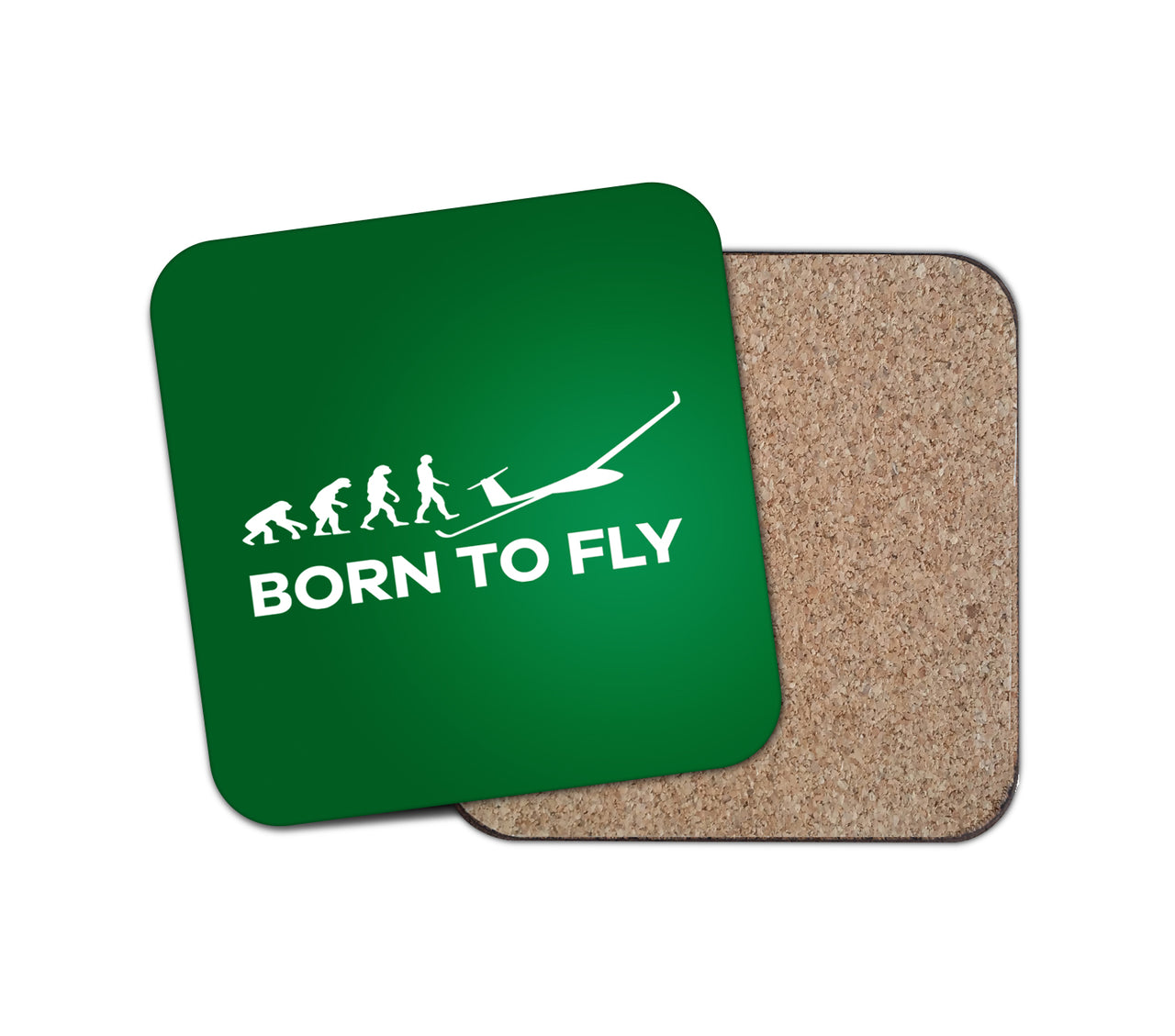 Born To Fly Glider Designed Coasters