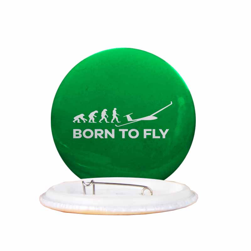 Born To Fly Glider Designed Pins