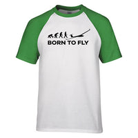Thumbnail for Born To Fly Glider Designed Raglan T-Shirts