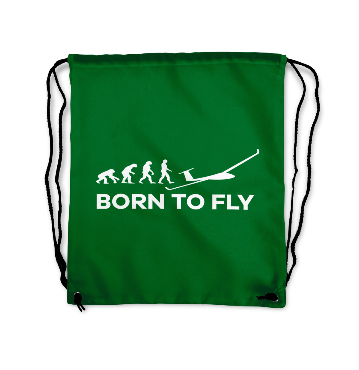 Born To Fly Glider Designed Drawstring Bags