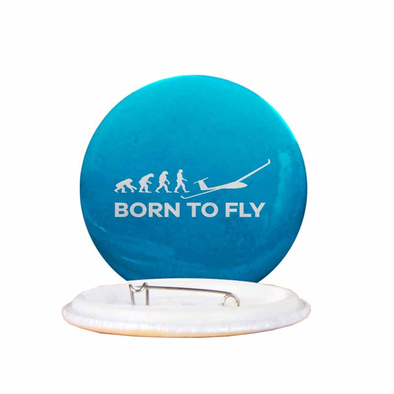 Born To Fly Glider Designed Pins