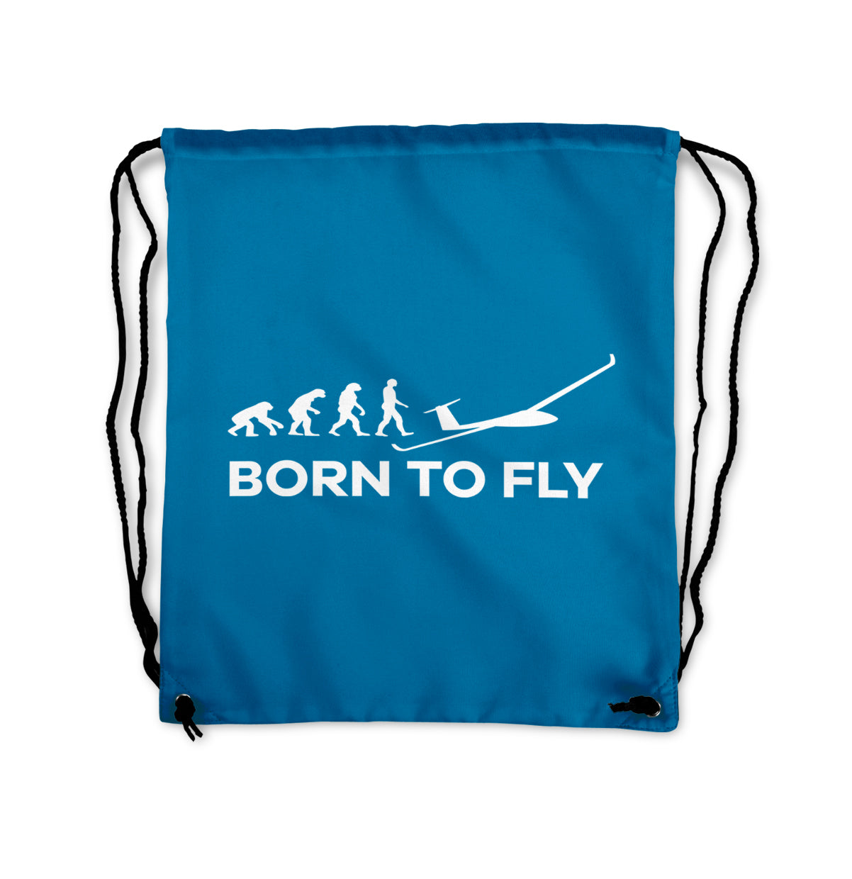 Born To Fly Glider Designed Drawstring Bags