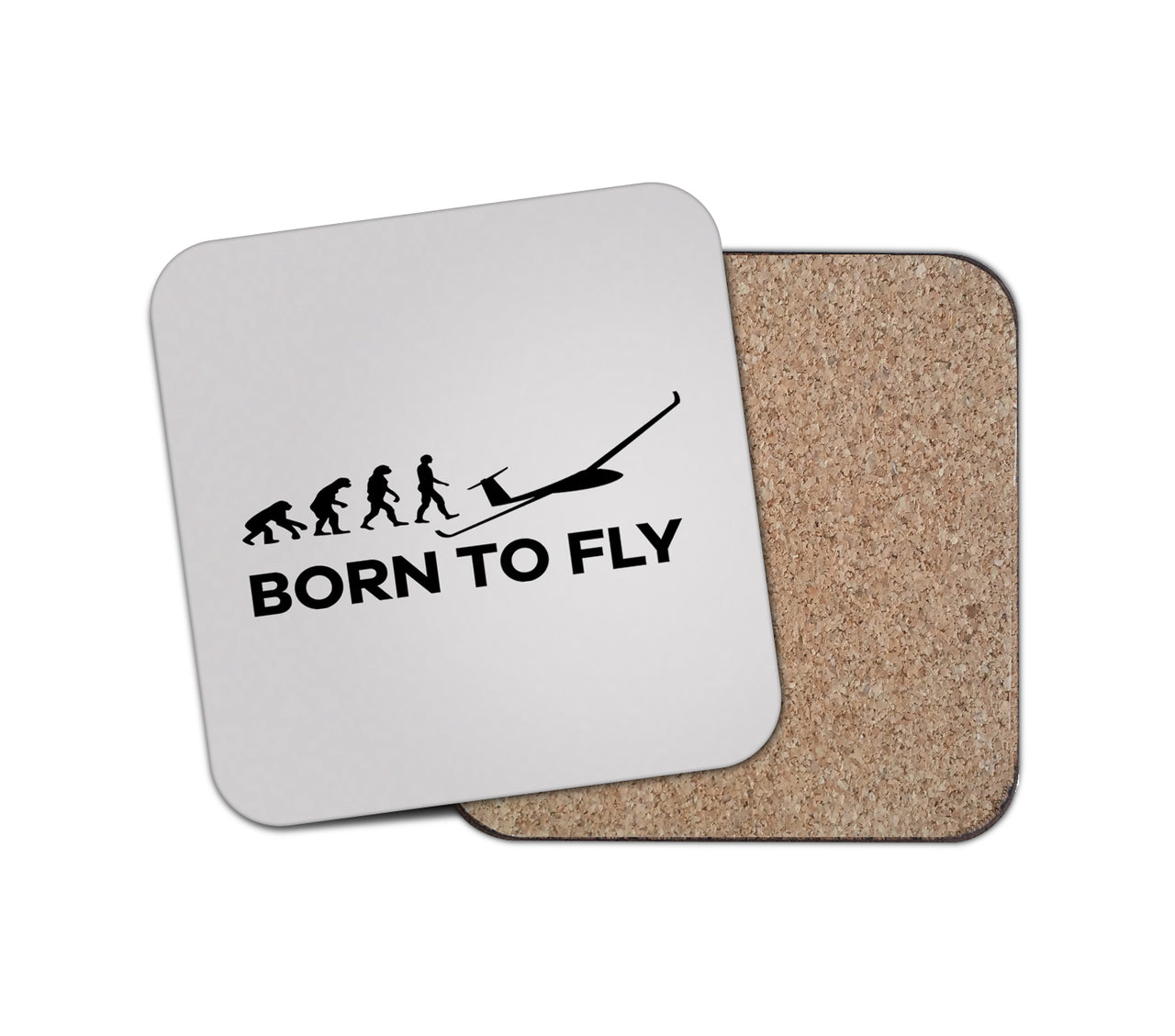Born To Fly Glider Designed Coasters