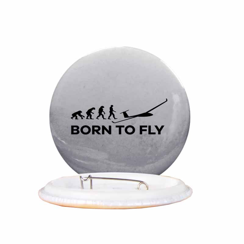 Born To Fly Glider Designed Pins