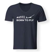 Thumbnail for Born To Fly Glider Designed V-Neck T-Shirts