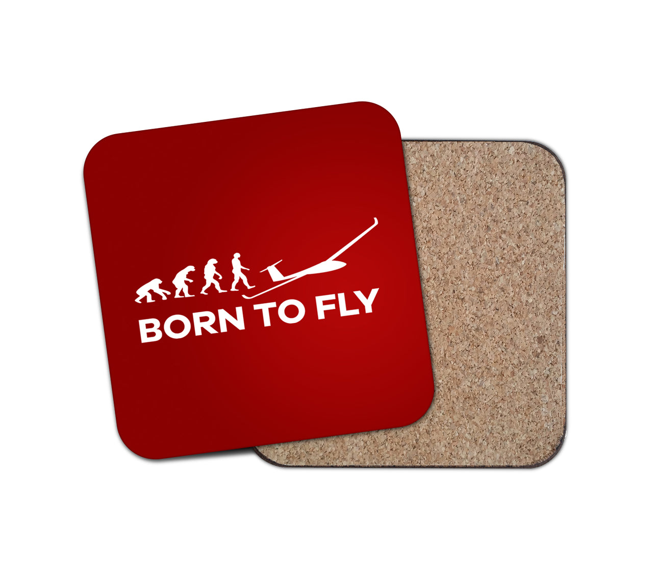 Born To Fly Glider Designed Coasters