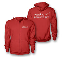 Thumbnail for Born To Fly Glider Designed Zipped Hoodies