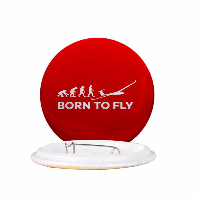 Born To Fly Glider Designed Pins