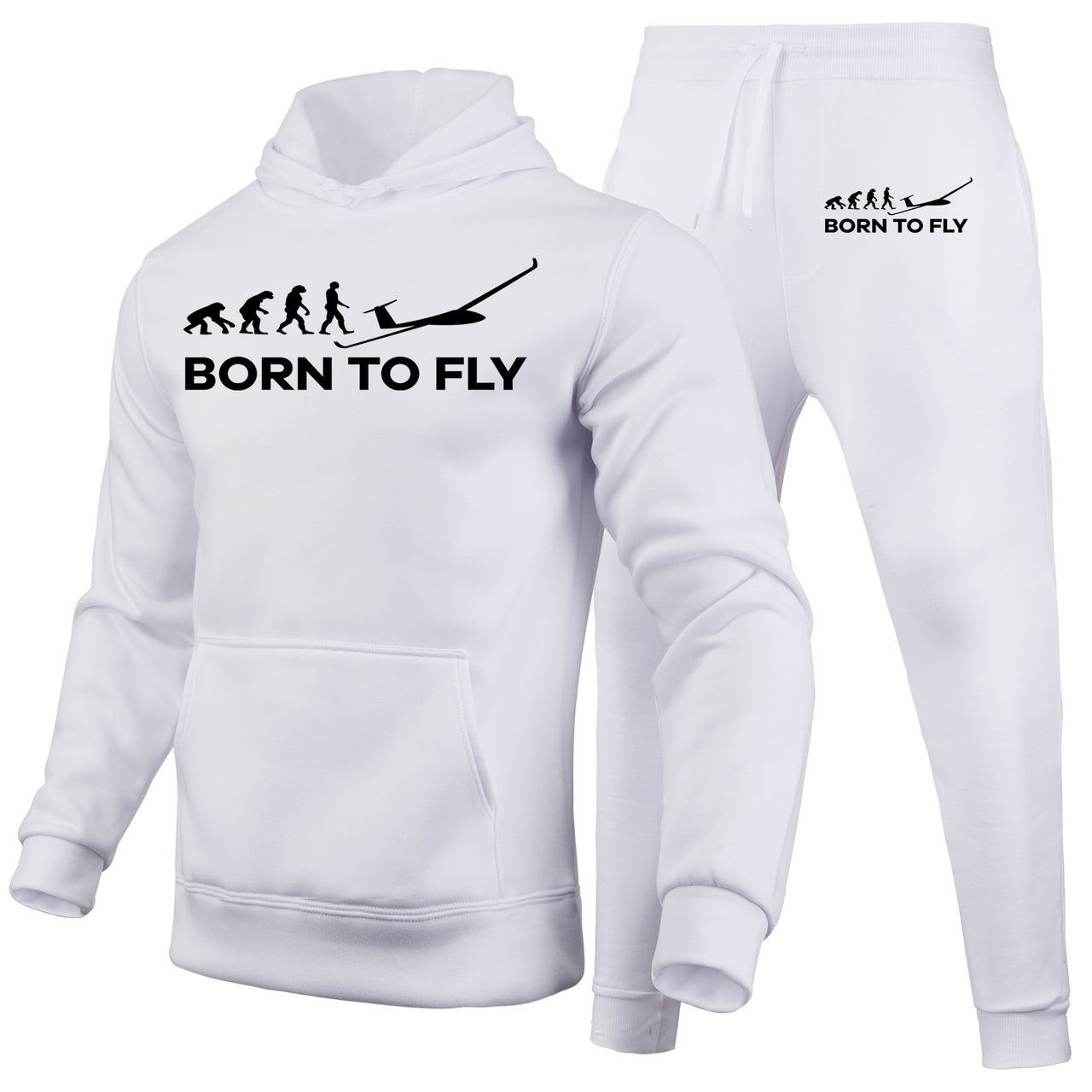 Born To Fly Glider Designed Hoodies & Sweatpants Set