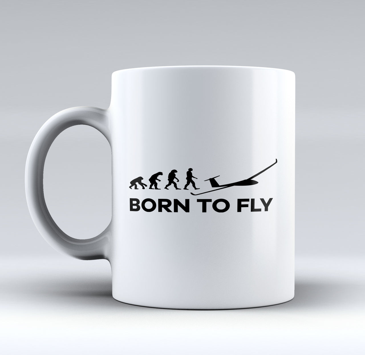 Born To Fly Glider Designed Mugs