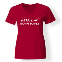 Thumbnail for Born To Fly Glider Designed V-Neck T-Shirts