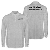Thumbnail for Born To Fly Designed Long Sleeve Polo T-Shirts (Double-Side)