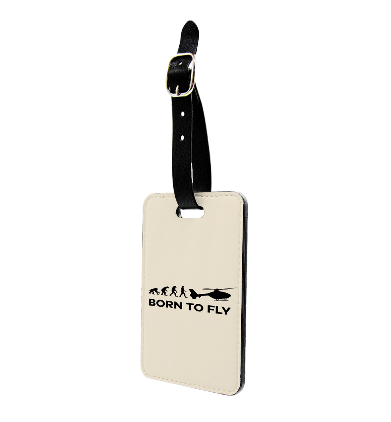 Born To Fly Helicopter Designed Luggage Tag