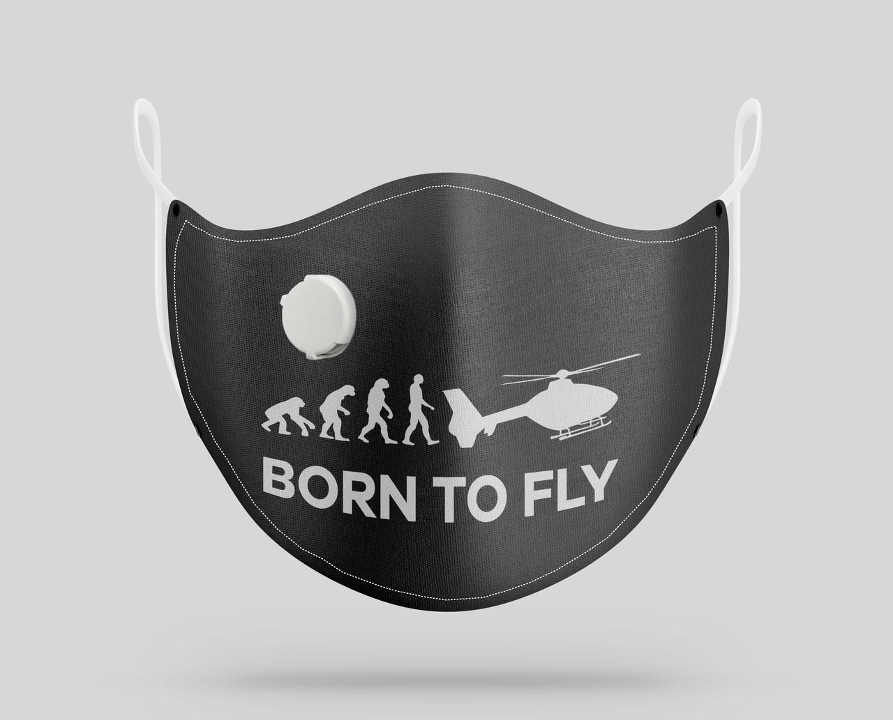Born To Fly Helicopter Designed Face Masks