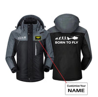 Thumbnail for Born To Fly Helicopter Designed Thick Winter Jackets