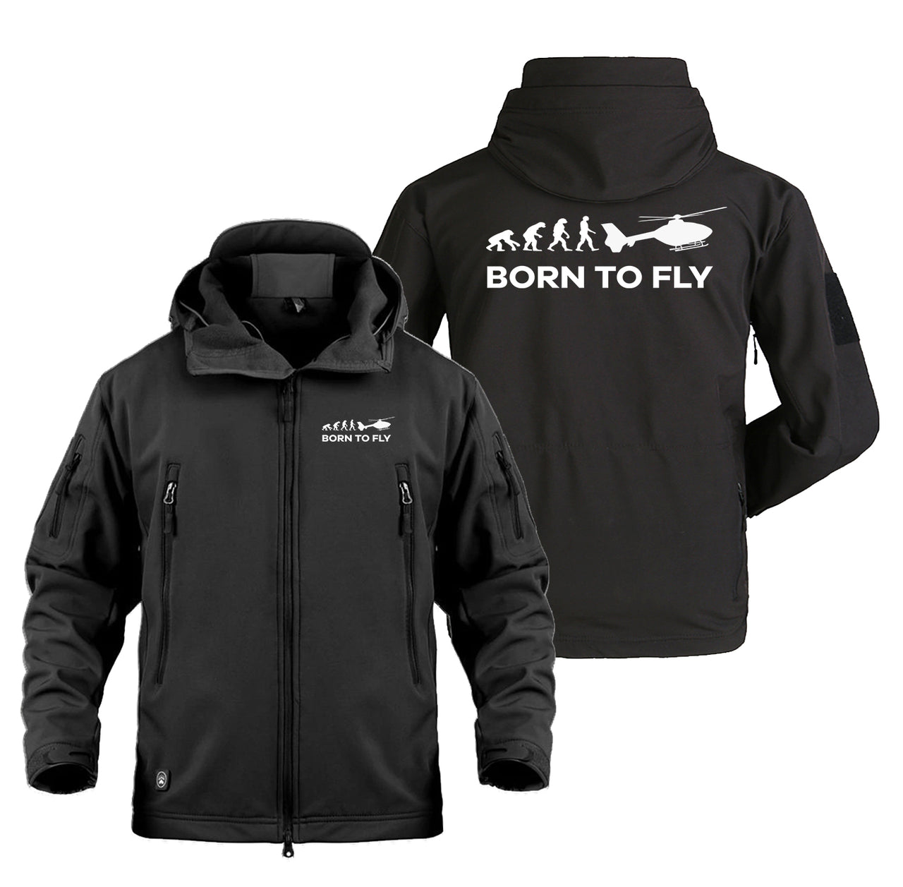 Born To Fly Helicopter Designed Military Jackets (Customizable)