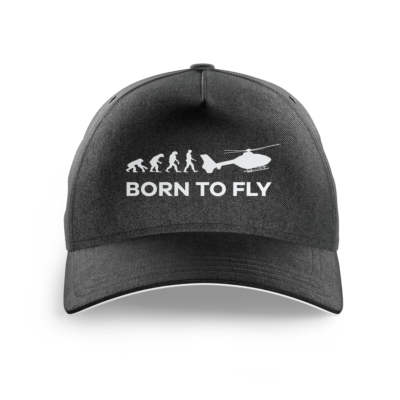 Born To Fly Helicopter Printed Hats