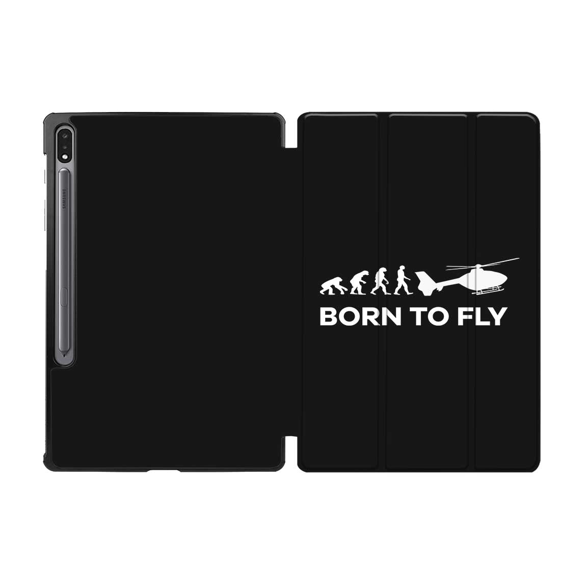 Born To Fly Helicopter Designed Samsung Tablet Cases