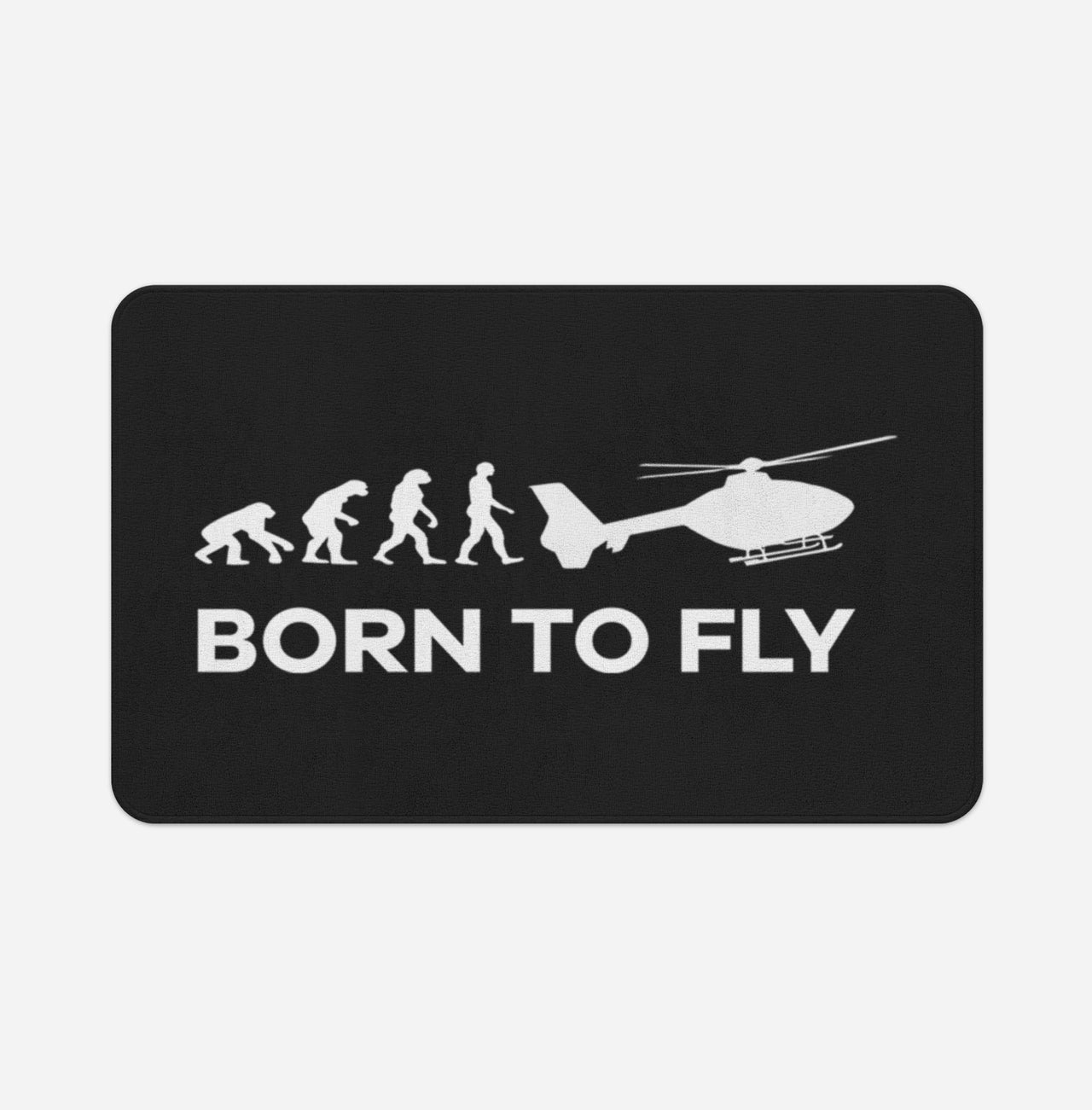 Born To Fly Helicopter Designed Bath Mats