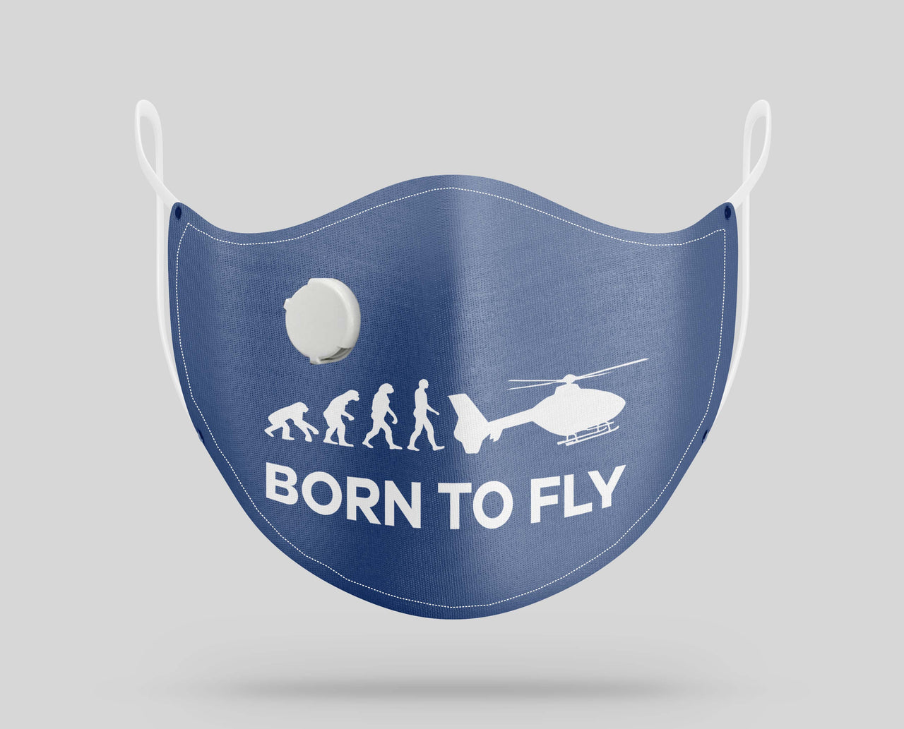 Born To Fly Helicopter Designed Face Masks