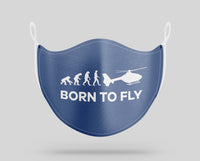 Thumbnail for Born To Fly Helicopter Designed Face Masks