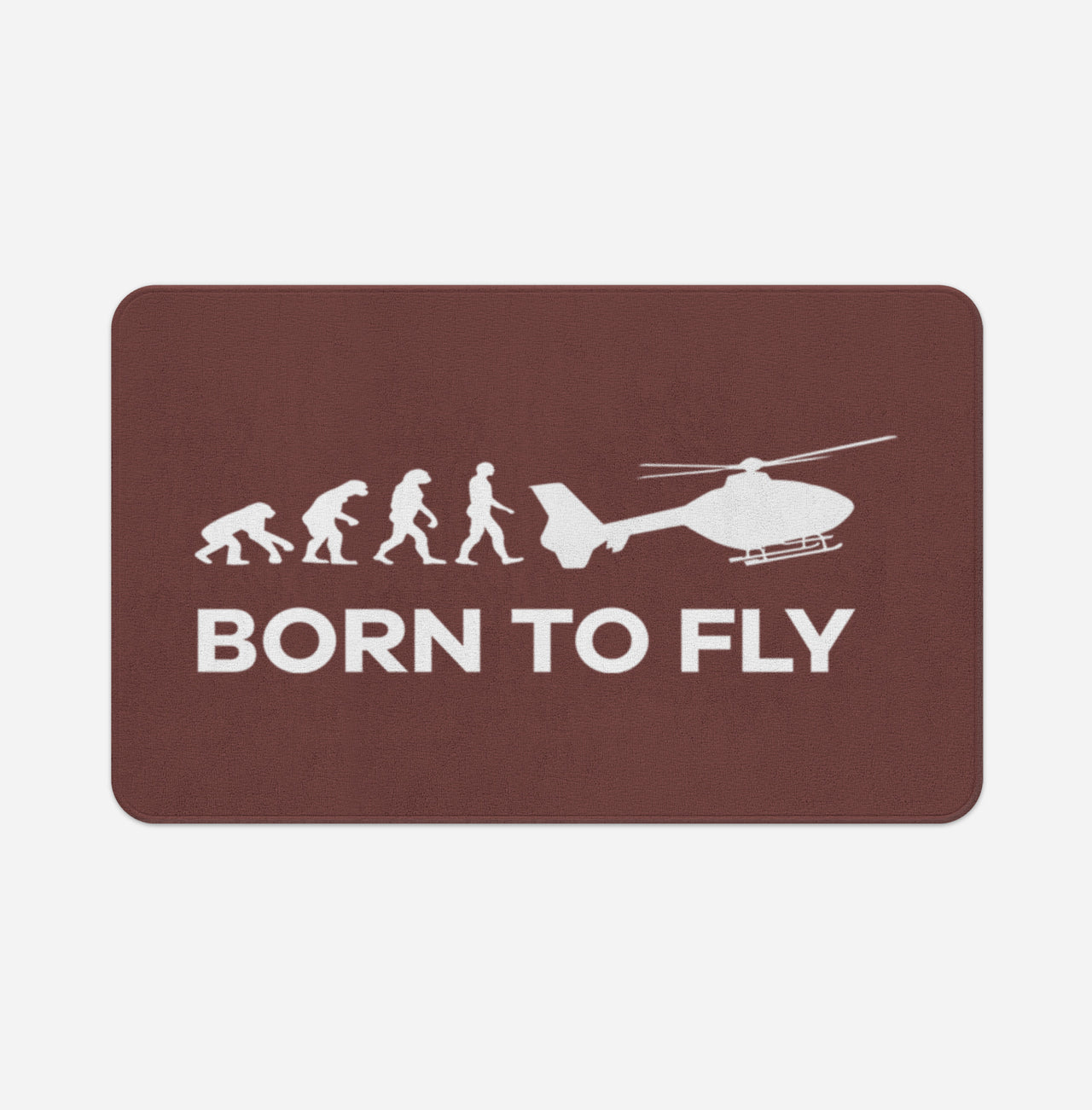Born To Fly Helicopter Designed Bath Mats