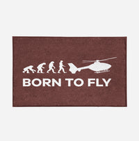 Thumbnail for Born To Fly Helicopter Designed Door Mats