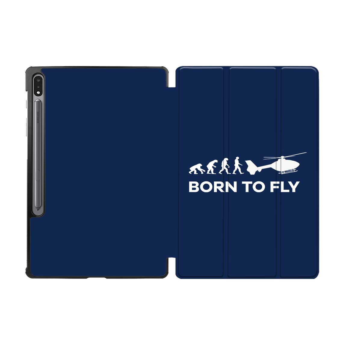 Born To Fly Helicopter Designed Samsung Tablet Cases