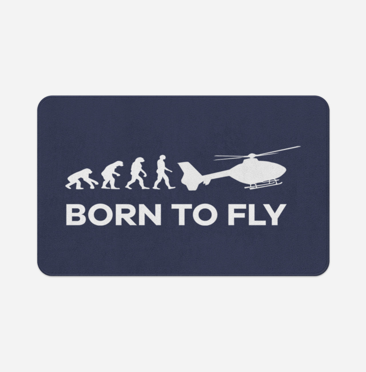 Born To Fly Helicopter Designed Bath Mats