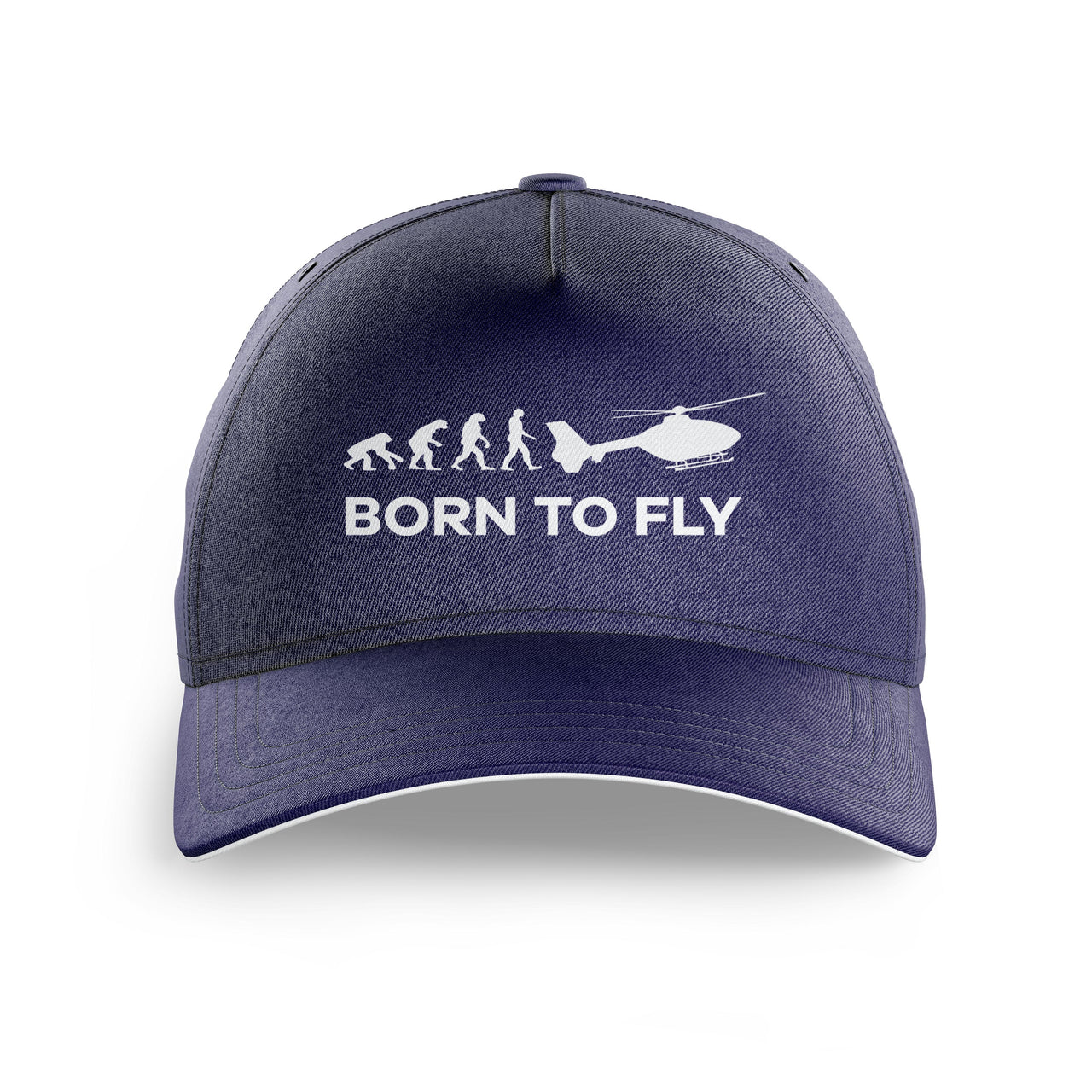 Born To Fly Helicopter Printed Hats
